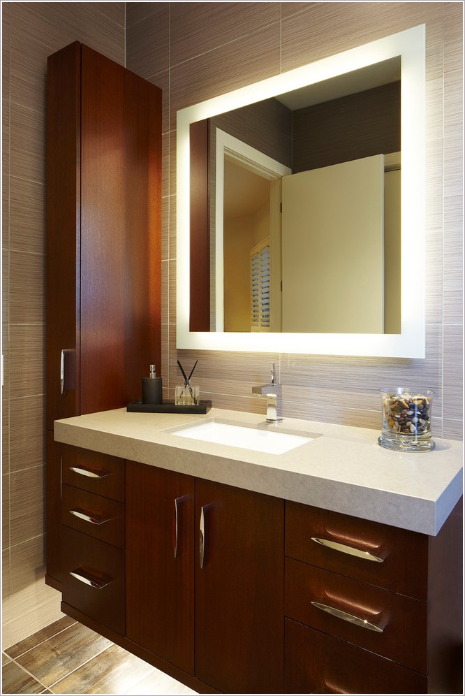 LED Vanity Mirror, Polished Edge